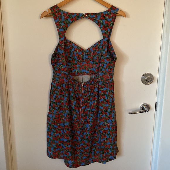 Tigerlily Floral Mini Summer/ Spring Dress AU 14 Rayon Lightweight Pre Owned EC - Picture 6 of 13